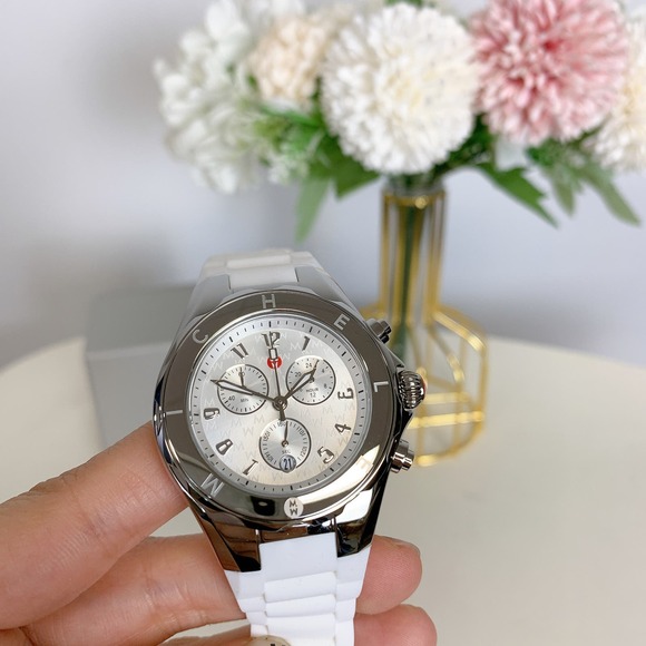 Michele MWW12F000090 Jellybean Stainless White Watch - Picture 4 of 7